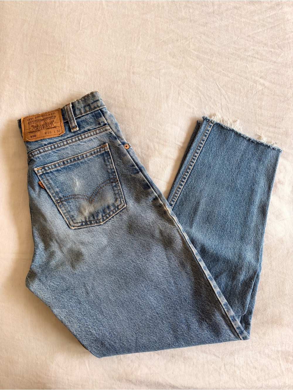 Levi's 550 High-Rise Light Blue Denim Jeans Size29 Orange Tag - Picture 8 of 13